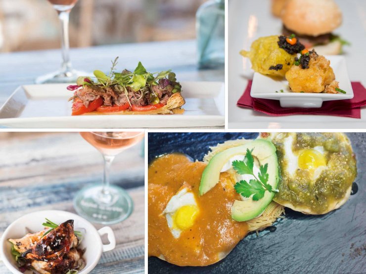 A selection of dishes from Hostal La Torre, Villa Mercedes and Tijuana Tex Mex