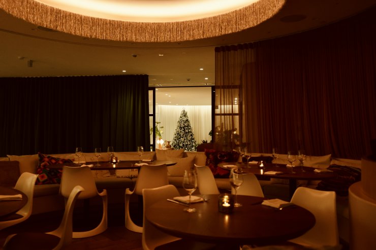 Christmas tree at Jara restaurant, The Standard